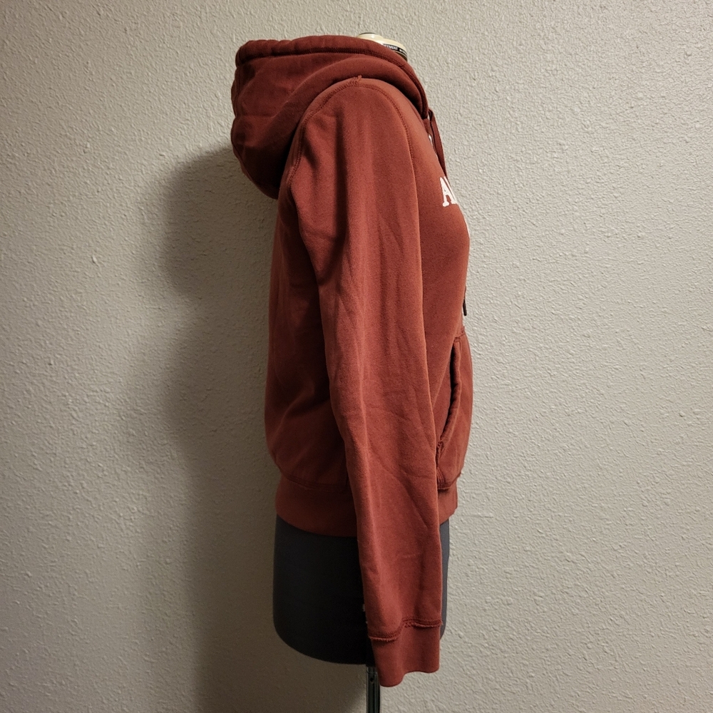 Abercrombie & Fitch Muted Brick Red Full Zip Hoodie Size Small - Picture 5 of 16